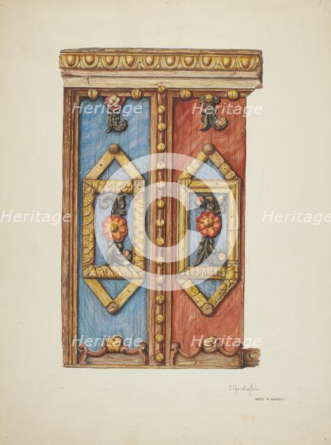 Pulpit Panel, 1937/1940. Creators: Harry Mann Waddell, Cornelius Christoffels.