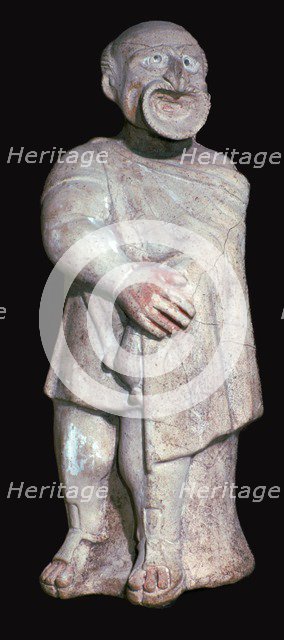 Etruscan terracotta figure of a comic actor, 2nd century BC. Artist: Unknown