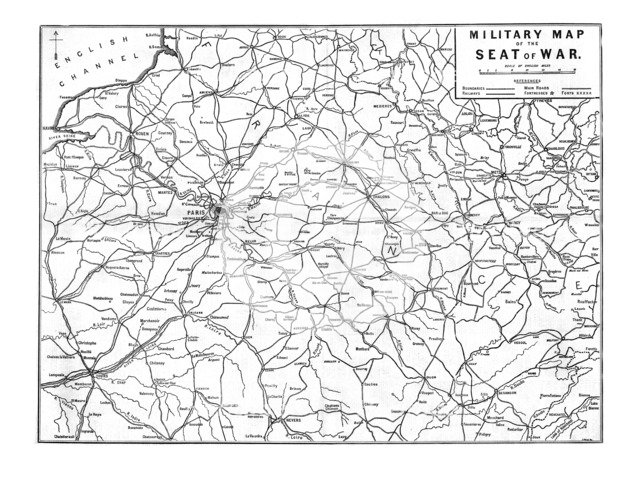 'Military Map of the Seat of War', 1870. Artist: Unknown.