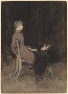 Study in Black and Gold (Madge O'Donoghue), 1883/1884. Creator: James Abbott McNeill Whistler.