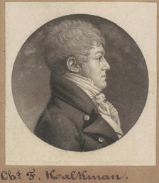 Charles F. Kalkman, 1803. Creator: Charles Balthazar Julien Févret de Saint-Mémin.