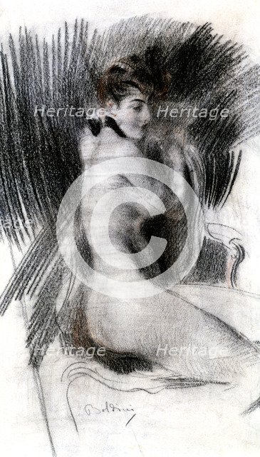 'Woman Sitting', c1920. Artist: Giovanni Boldini