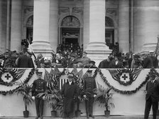 Red Cross, American - Dedication of Building Including: Jusserand; Wilson; Taft; Mrs. Wilson, 1917. Creator: Harris & Ewing.