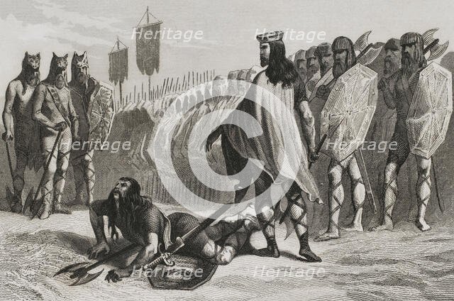 Viriathus' justice - Thus perish the slaves of the Romans, 2nd century BC, (1852). Creator: Unknown.