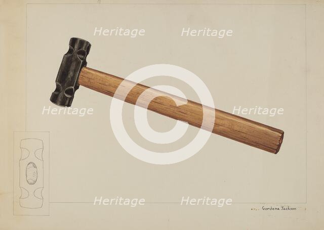 Hammer, c. 1937. Creator: Gordena Jackson.