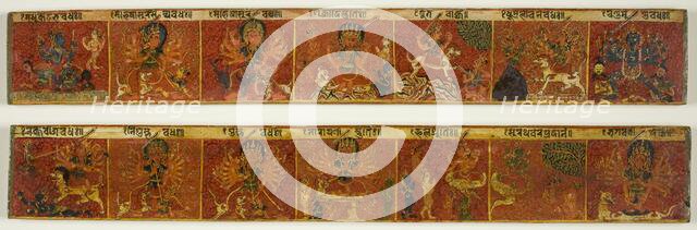 One of a Pair of Manuscript Covers from the Glorification of the Great Goddess..., late 17th cent. Creator: Unknown.