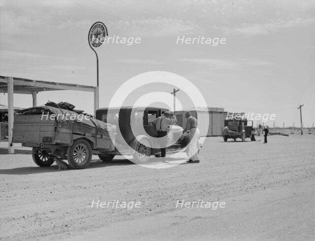 [Untitled, possibly related to: Family of nine from near Fort Smith, Arkansas], 1937. Creator: Dorothea Lange.