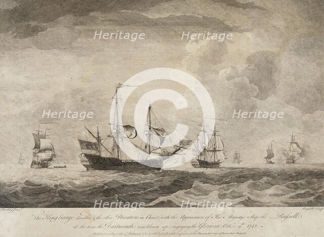 The King George Disabled..., 1753. Creator: John Boydell.