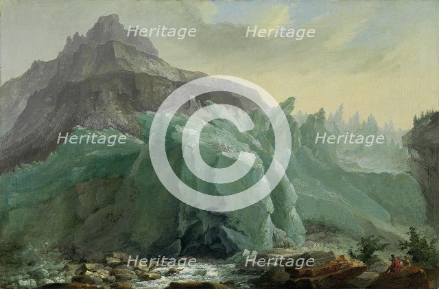 Lower Grindelwald Glacier, with the Lütschine River and Mettenberg, 1774.