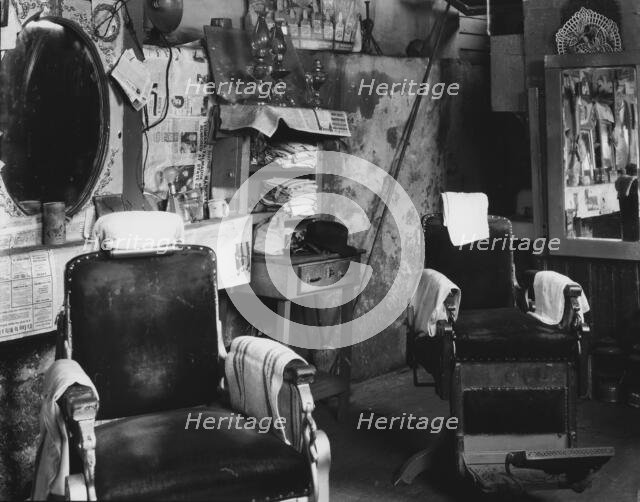 Negro barber shop, Atlanta, Georgia, 1936. Creator: Walker Evans.