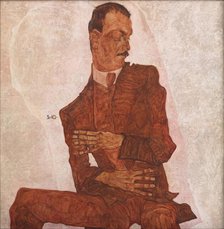 Portrait of Arthur Roessler, 1910. Creator: Schiele, Egon (1890-1918).