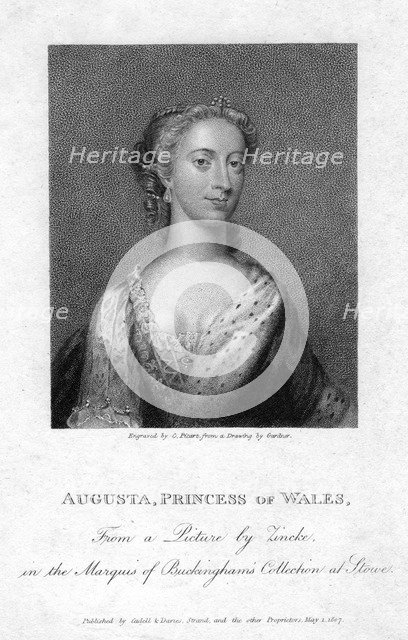 Augusta, Princess of Wales, (1807).Artist: Zincke