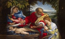 Rest on the Flight into Egypt with Saint Justina', 1529. Creator: Lotto, Lorenzo (1480-1556).