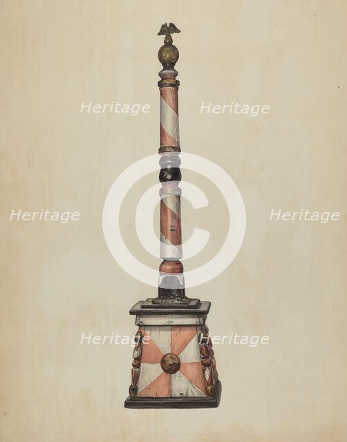 Barber Pole, 1935/1942. Creator: Elisabeth Fulda.