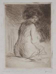 Seatetd Nude Woman from the Back. Creator: Jean Louis Forain (French, 1852-1931).