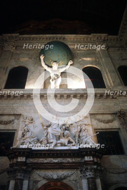 Atlas holding the universe on his shoulders. Artist: Unknown