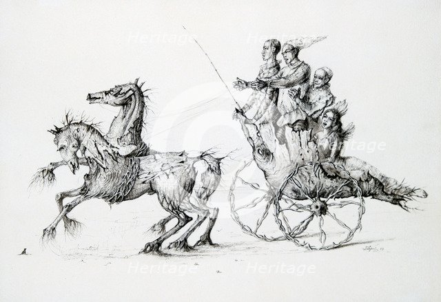 'Death in Barouche', c1850-1890. Artist: Stanislas Lepine