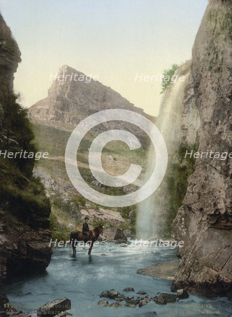 Waterfall near Kislovodsk, Russia, c1895. Artist: Anon