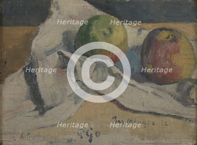 Still life with apples, ca 1891-1894. Creator: Gauguin, Paul Eugéne Henri (1848-1903).