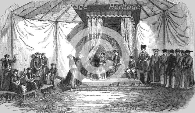 'Visit of an English Family to a Tartar Chief in the Crimea', 1854. Creator: Unknown.