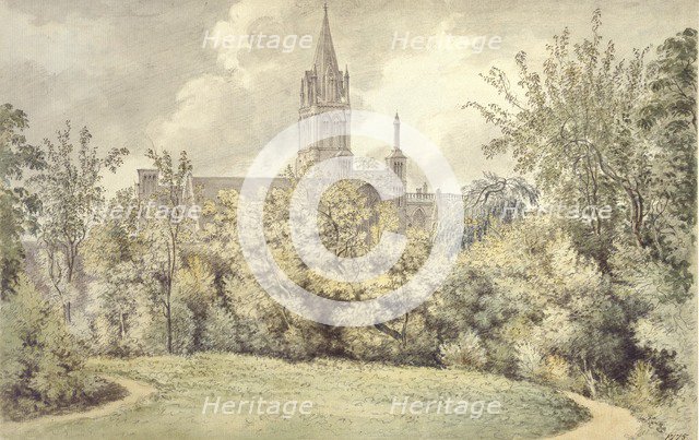 Christ Church Cathedral from the Dean's Garden, 10 June 1775. Artist: John Baptist Malchair.
