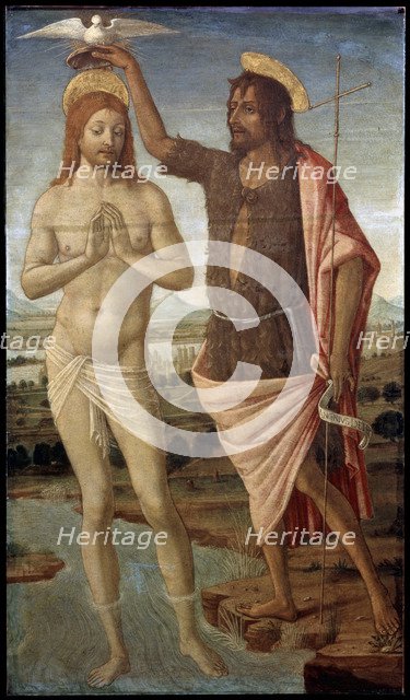 'The Baptism of Christ', after 1486.  Artist: Guidoccio Cozzarelli