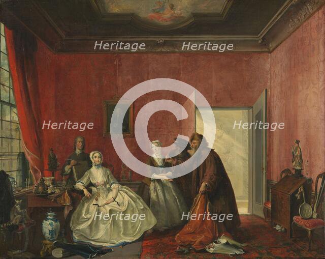 Johanna and the Jewish merchants, 1741.  Creator: Cornelis Troost.