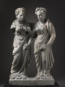 The Aristocratic Women, Illustration of the tale of 'The Necklace of Thread'..., 2nd century. Creator: Unknown.