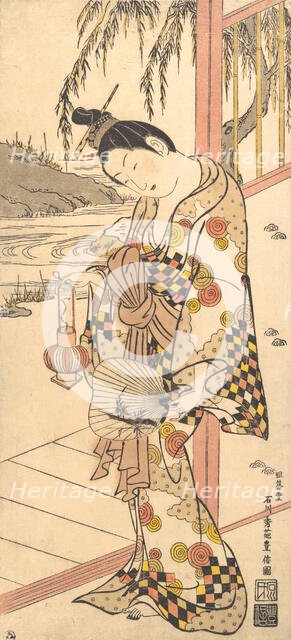 Young Lady in Summer Attire, ca. 1748., ca. 1748. Creator: Ishikawa Toyonobu.
