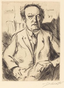 Portrait of the dramatist and novelist Gerhart Hauptmann, 1917. Creator: Corinth, Lovis (1858-1925).