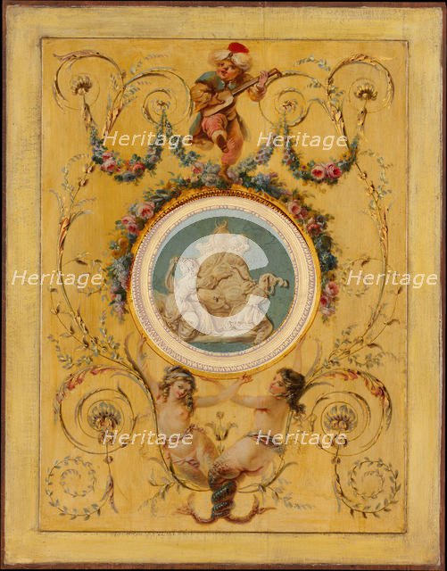 Door panel from the "Cabinet Turc" of Comte d'Artois at Versailles, 1781. Creator: Jean -Simeon Rousseau de la Rottiere.