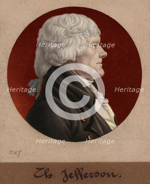 Thomas Jefferson, 1804. Creator: Charles Balthazar Julien Févret de Saint-Mémin.