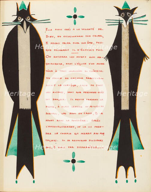 Illustration for "La légende de Saint Julien l'Hospitalier" by Gustave Flaubert, 1912. Creator: Souza-Cardoso, Amadeo de (1887-1918).