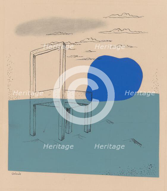 Landscape with a chair, 1929-1930. Creator: Mikulas Galanda.