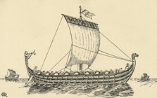 'The Norman Ship (based on the Bayeux Tapestry)', (1931). Artist: Charles Henry Bourne Quennell.