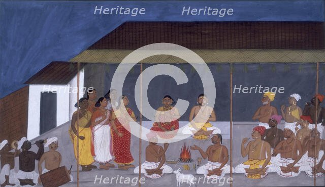 One of the ceremonies undertaken during the life of a Brahmin, 1820. Creator: Unknown.