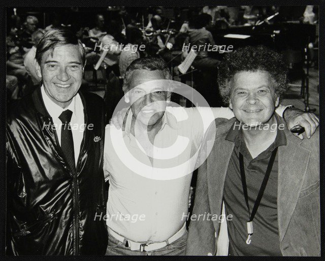 Jack Parnell, Buddy Rich and Steve Marcus at the Royal Festival Hall, London, 22 June 1985. Artist: Denis Williams