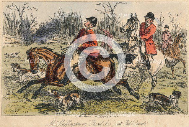 'Mr Muffington on Placid Joe (late Pull Devil)', 1865. Artist: John Leech.