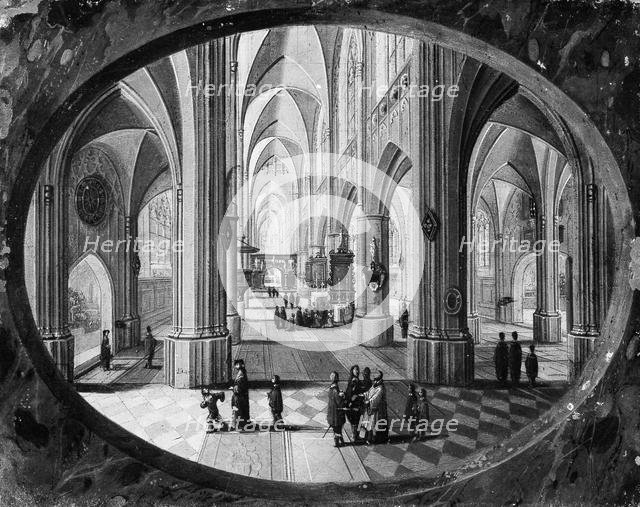 Interior of a Gothic Church by Day, probably ca. 1635-40. Creator: Peeter Neeffs the Elder.
