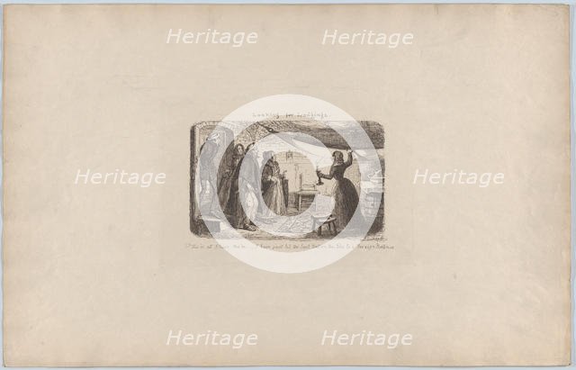 Looking for Lodgings, 1851., 1851. Creator: George Cruikshank.