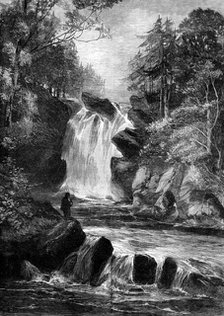 The Tourist Season in Scotland: The Falls of Muick, five miles from Ballater, 1881. Creator: Unknown.