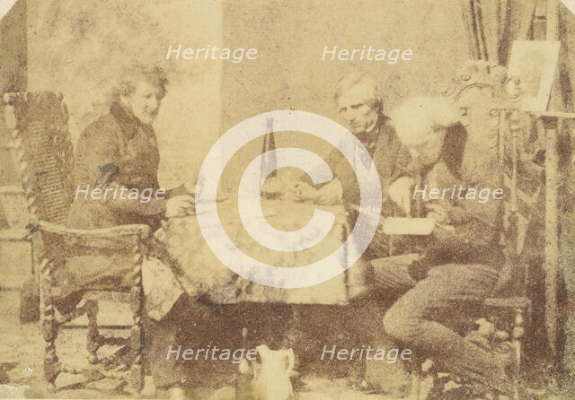 Group of Gentlemen Conversing over a Glass of Wine, February 7, 1846. Creator: William Henry Fox Talbot.