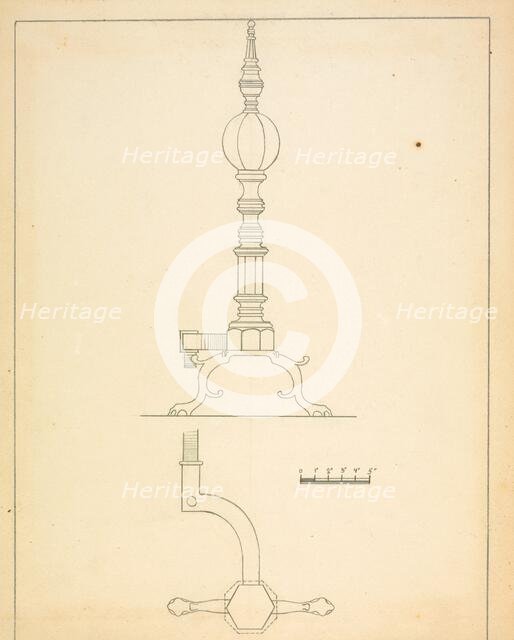 Andiron (one of pair), c. 1937. Creator: Hans Korsch.