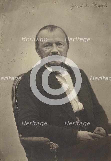Portrait of Gérard de Nerval (1808-1855), 1854. Creator: Tournachon, Adrien (1825-1903).