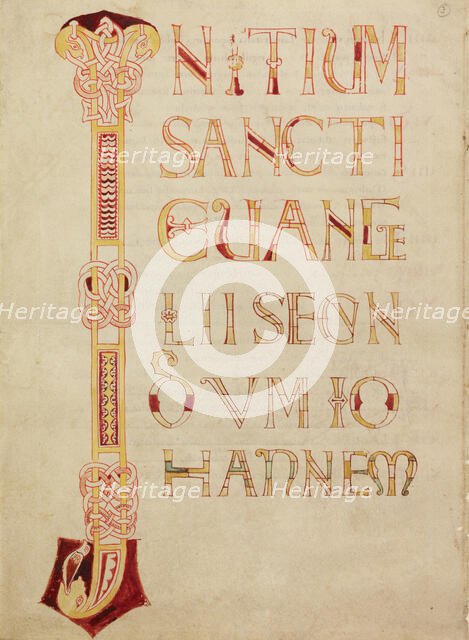 Leaf from a Gospel Book, about 1100. Creator: Unknown.