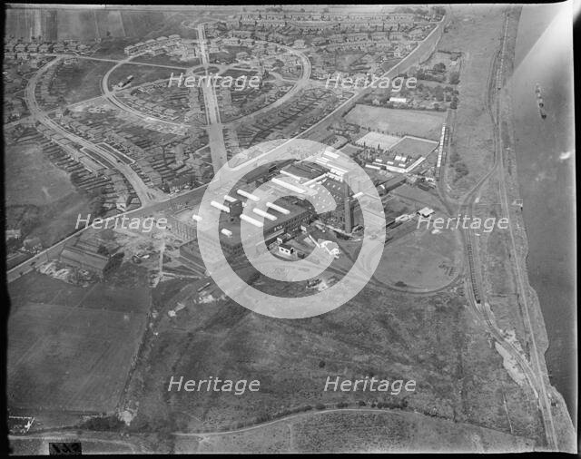 The Co-operative Wholesale Society Ltd Margarine Works, Irlam, Greater Manchester, c1930s. Creator: Arthur William Hobart.