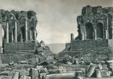 Stage of the Greek Theatre, Taormina, Sicily, Italy, 1927. Artist: Eugen Poppel.