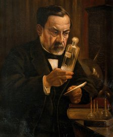 Louis Pasteur, proponent of the 'germ' theory of disease. Creator: Edelfelt, Albert, 1854-1905 (After).