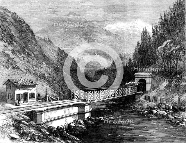 Mont Cenis Railway scenery: the Dora Valley, near Salbertrand, 1871. Creator: Unknown.