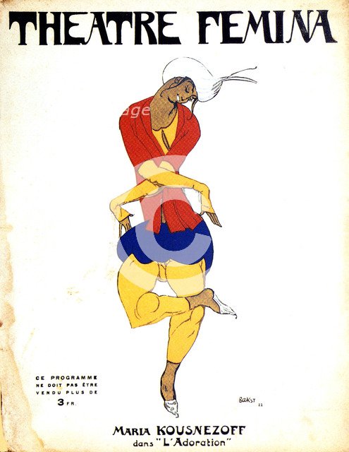 Poster for Igor Stravinsky's ballet 'The Rite of Spring', 1911. Artist: Leon Bakst
